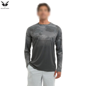 Camiseta de Pesca Profesional de Cuello Redondo, Tallas Grandes, Secado Rápido, Protección UPF 50, Ligera, Manga Larga, Protección Solar, para Actividades al Aire Libre - Product Image 3