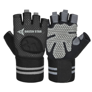 Gants de sport Daizen Star International à demi-doigts, en maille respirante, antidérapants, avec sangle de poignet réglable, pour entraînement fitness, unisexe - Product Image 2