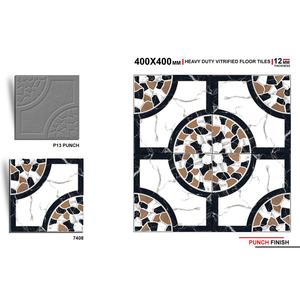 9mm/12mm Thickness Export Quality 40x40cm Embossed Punch Rustic Matte Non-Slip Porcelain Digital Parking 400x400mm Floor Tiles - Product Image 6