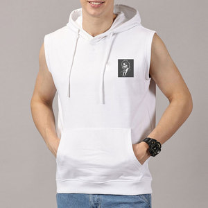Custom Logo Plus Size Men's <b>Workout</b> Hooded Tank Tops Bodybuilding Muscle Sleeveless Men Quick Dry Gym <b>Hoodie</b> - Product Image 1