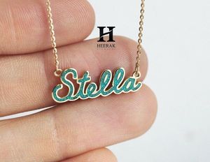 Custom Fine Jewelry Supplier - Personalized Diamond Name <b>Pendant</b>, 14k/18k <b>Solid</b> <b>Gold</b> Script Necklace for Wholesale - Product Image 4