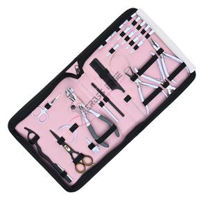 Kit d'outils premium pour extensions capillaires avec pince à bandes adhésives, coupe-keratine, ciseaux de barbier, peigne, aiguilles, pinces, boucle et crochet - Product Image 1