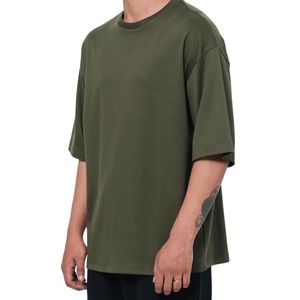 T-shirt uni personnalisé pour homme en coton doux, col rond, manches courtes, style décontracté, écologique, style urbain, OEM, marque privée, vente en gros - Product Image 2