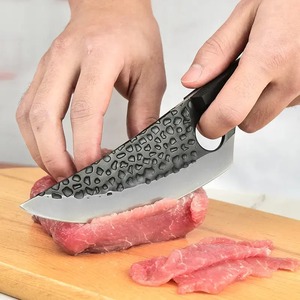Cleaver Hammer <b>Boning</b> <b>Knife</b> Steel Wood <b>Handle</b> OEM for Sheep Brisket Slaughter Meat Butcher Forged Serbian Chopper - Product Image 4