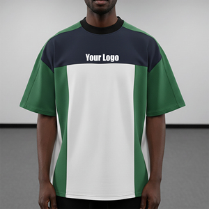 T-shirt pour homme en coton 100% lourd 180GSM, écologique, de haute qualité, OEM/ODM, séchage rapide, logo imprimé en relief personnalisé, coupe classique - Product Image 1