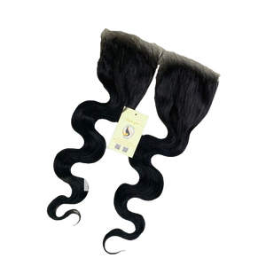 Premium Swiss 5x5 HD Cierre Cabello vietnamita crudo Onda del cuerpo Paquetes de cabello negro natural Extensiones de trama Cabello humano Vietnam - Product Image 1