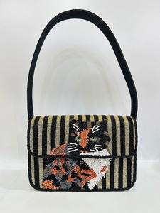 Bolso de mano para mujer 2026 de calidad excepcional, con cuentas de moda, bordado de limón a rayas y cuentas de semilla, hecho a mano, con correa de cadena, ideal para verano, playa y noche. - Product Image 6