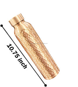 Metal Cobre Vasos Botella Doctor Botella Martillado A Mano - Product Image 2