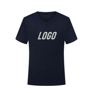 T-shirt personnalisé pour homme à col en V, 100 % coton peigné, infroissable, respirant, design vierge, vente en gros - Product Image 5