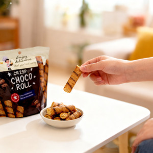 Blessed Harvest Golden Crisp Chocolate Rolls 50g – Deliciosos Rollos de Chocolate Crujientes con Cacao - Product Image 6