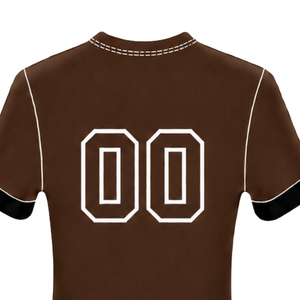 Maillot de football marron foncé à manches courtes, léger, uniforme sportif, tenue d'entraînement, vêtements d'équipe - Product Image 4