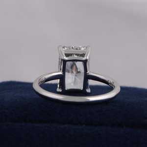 Radiant Look Women’s 925 Sterling Silver Radiant Cut 3 Ct Lab Grown Diamond <b>Ring</b> Premium Sparkling Jewelry Design - Product Image 3