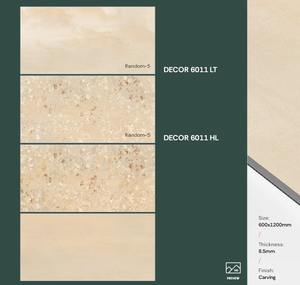 Azulejos de porcelana de alta calidad con superficie brillante de 600x1200 mm, aspecto de piedra arenisca, antideslizantes, color gris, para el hogar. - Product Image 2