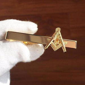 Boutons de manchette et pinces à cravate de haute qualité, style vintage, Rite Maçonnique Écossais, motif Grand Fashion, clou fer à cheval Shriner, personnalisés par Shriner - Product Image 4