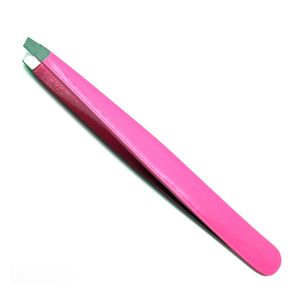 Juego de 7 Pinzas para Cejas Inclinadas de Acero Inoxidable con Logotipo Personalizado, Herramienta de Belleza Reutilizable y Ecológica para Depilación Manual - Product Image 1