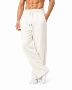 Pantalon de survêtement à cordon de serrage, qualité supérieure, tissu respirant, idéal pour les tenues décontractées et les sports de gym, joggers en molleton personnalisés, vente en gros - Product Image 1