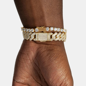 Bracelet Moissanite de Luxe à Double Rangée Maille Cubaine en Argent Sterling 925 Certifié Chaîne Miami Tendance Hip Hop Bijoux de Fête - Product Image 4