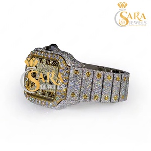 นาฬิกาข้อมือ Sara Jewels คุณภาพสูง ตัวเรือนโรสโกลด์ ประดับเพชรโมอิสซาไนต์ VVS หน้าปัดอนาล็อก กันน้ำ 100 บาร์ ระบบกลไกอัตโนมัติ พร้อมฟังก์ชั่นวันที่  แบบสั่งทำพิเศษ - Product Image 1