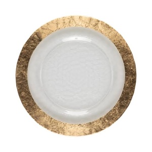 Assiette de service décorative vintage en acier inoxydable écologique, faite à la main, avec option de taille personnalisée - Product Image 1