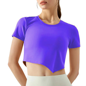 Top Corto Sin Mangas para Mujer, Color Morado, Tejido de Poliéster, Corte Regular, para Todas las Temporadas, Personalizable - Product Image 1