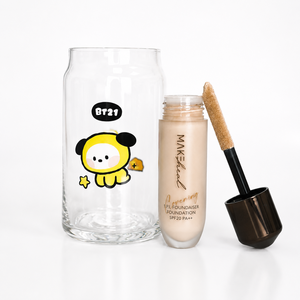 MAKEHEAL One PL Foundation X BT21 Mini Edición Especial Set Vaso de Vidrio Aleatorio Líquido Hidratante de Larga Duración y Cobertura Total Tono Claro - Product Image 3