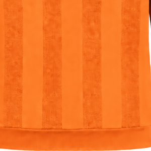 Pull-over décontracté pour homme en maille à manches longues, orange vif, avec motif à rayures verticales texturées et ourlet côtelé - Product Image 6