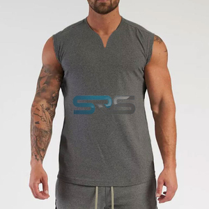 Débardeur de fitness pour homme, grande taille, respirant, en maille, avec logo personnalisé, impression par décharge, séchage rapide, haute qualité - Product Image 2