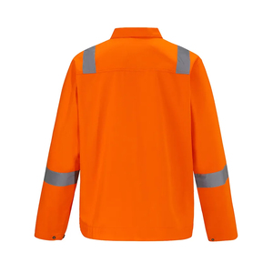 เสื้อแจ็คเก็ตสีส้มสะท้อนแสงสำหรับงานอุตสาหกรรม OEM ทนทาน พร้อมแถบสะท้อนแสง MOQ ต่ำ ผู้ผลิตเสื้อผ้าทำงาน ชุดทำงาน เสื้อผ้าเพื่อความปลอดภัย - Product Image 2
