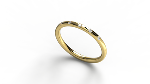 Anillo de Boda Moderno de Oro de 18K con Diamantes Brillantes Redondos, Anillo de Eternidad Minimalista Apilable, Regalo de Joyería Unisex para Hombres y Mujeres - Product Image 2