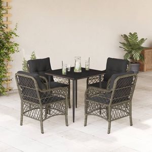 Conjunto de Comedor para Jardín en Gris Oscuro - Product Image 1
