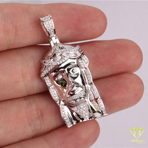 Pendentif Breloque Designer King Jesus avec Finition Diamant de Laboratoire Premium, Design de Collier Hip Hop - Product Image 3