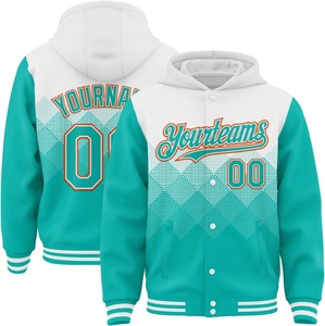 Chaqueta Varsity Personalizada al por Mayor, Chaqueta Letterman con Capucha para Invierno, Ropa Deportiva Urbana con Degradado, Fabricante OEM - Product Image 4