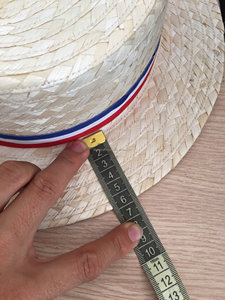 Chapeau Sombrero Mexicain en Paille Rayé avec Logos Brodés, Large Bord 50cm 60cm, Idéal pour l'Été, les Soirées, les Restaurants, la Plage et les Célébrations - Product Image 5