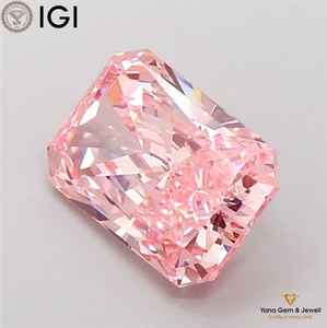 Diamant de laboratoire cultivé CVD de 4,01 carats, taille Radiant, couleur Fancy Vivid Pink, clarté VVS2, avec certificat IGI, pour création sur mesure - Product Image 3