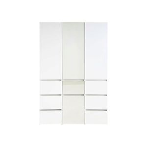 Sistema Armadio Modulare in Legno Elise con Specchio Bianco, Design Moderno Organizzativo - Product Image 2