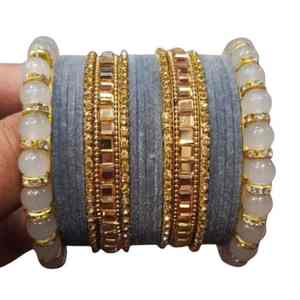 Ensemble de bracelets de mariage islamiques tendance de luxe pour femmes, finition polie haute brillance, style traditionnel Meenakari - Product Image 5