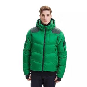 Veste matelassée d'hiver de haute qualité pour hommes et femmes avec tissu vert Logo personnalisé le plus vendu Prix du service OEM - Product Image 1