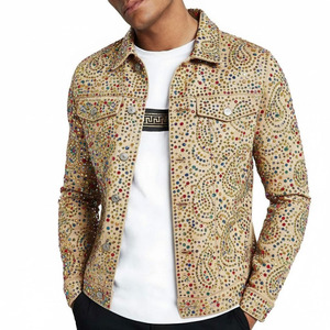 Chemises en jean bleu uni pour hommes, grande taille, style décontracté, douces et confortables, tissage tricoté, mode personnalisée - Product Image 3