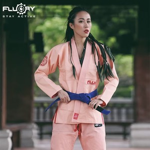 Traje de BJJ de tela de algodón premium con tejido perlado, logotipo personalizado, transpirable, ligero, duradero, uniforme de entrenamiento para hombres y mujeres. - Product Image 4