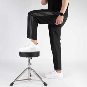 Pantalones Deportivos Grises para Hombre INDEX APPAREL, Cintura Elástica, Franja Lateral, Pantalones Casuales, Tejido Transpirable, para Primavera - Product Image 2