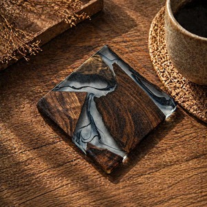 Belladec Resin Wood Classic Tea Coasters Heat Insulation Handmade Lightweight Luxury Cup Holder Pad Customized Design Tea - Product Image 1