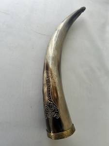 Taza de Cerveza de Cuerno de Búfalo Estilo Vikingo Africano, Hecha a Mano, Ecológica, con Forma Natural, FAIZA CRAFT Uttar Pradesh, para Fiestas - Product Image 2