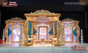 มณฑปราชาเรดฮิกาสำหรับงานแต่งงานแบบกูจาราตี งานแต่งงานฮินดูสุดหรู มณฑปงานแต่งงานในร่มที่สวยงามที่สุด มณฑปไม้สำหรับงานแต่งงานในออสเตรเลีย - Product Image 6