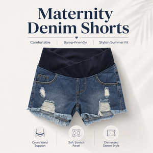 Shorts <span class=keywords><strong>en</strong></span> <span class=keywords><strong>jean</strong></span> <span class=keywords><strong>de</strong></span> maternité taille basse déchirés pour <span class=keywords><strong>grossesse</strong></span>, extensibles, pour l'été, vente <span class=keywords><strong>en</strong></span> gros - Product Image 1