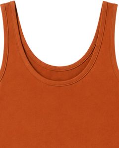 Manufacturer Rust Orange Tank <b>Top</b> With Teal Shorts Women Summer Casual Two Piece Lounge Wear Outfit Set Soft Stretch Fit Outfit - Product Image 2