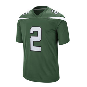 Jersey de Fútbol Americano Anti-UV de Moda para Unisex, Cuello en V, Color Verde Sólido, Diseño Clásico, Camiseta de Fútbol Americano para Hombre - Product Image 1