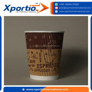 Vasos de Papel Ecológicos, Reciclables y Desechables para Café y Té Calientes, Impresos en CMYK, de Calidad Alimentaria, con Doble Pared, de 7 oz (210 ml), con Tapa de Papel - Product Image 5