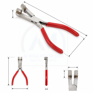 AL MIDA HEALTH CARE INSTRUMENTS Pinces chirurgicales en acier inoxydable à poignée rouge, instrument ophtalmique manuel certifié CE Classe II - Product Image 5
