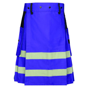 Kilt de pompier, kilt de travail pour pompiers, kilt écossais fait main, haute visibilité, bleu, pour hommes - Product Image 2