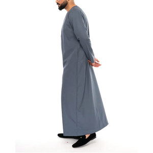 <b>Men</b> Juba Traditional Modest Robe Islamic Muslim Wear Comfortable Long Sleeve Loose Fit Breathable Fabric - Product Image 3